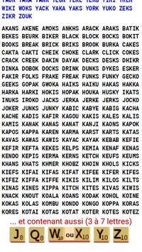 mot k scrabble|Tous les mots contenant la lettre K .